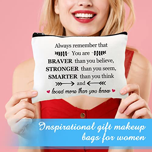 Saintrygo 14-Piece Inspirational Makeup Bag Set for Women