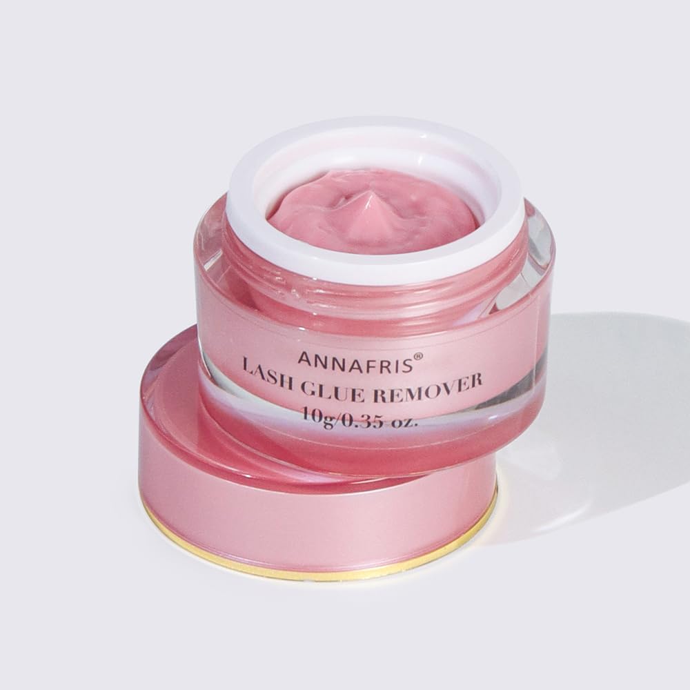 ANNAFRIS Cream Lash Remover for Eyelash Extensions,10g Eyelash Glue Remover Lash Tech Supplies for Salon Use (Strawberry Flavored)
