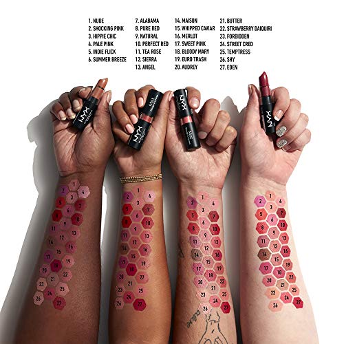 NYX PROFESSIONAL MAKEUP Matte Lipstick 1 Pack - Whipped Caviar, Muted Plum