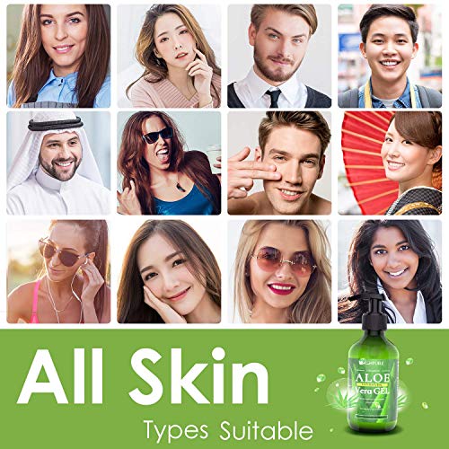 BIGHTURE Aloe Vera Gel - 100% Pure for Skin & Hair Care