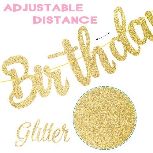 Lemon Pink Citrus Birthday Banner Set - Glitter Garland for Girls