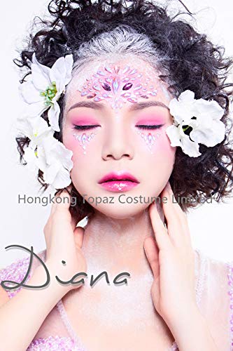 Pink Face Jewels - Rhinestone Stickers for Women | Temporary Makeup Gems for Festivals & Raves