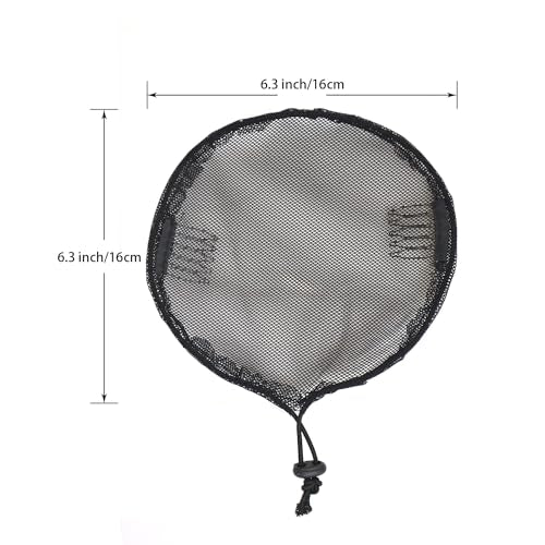 3 Pcs Black Round Ponytail Hair Net for Afro Puff Wigs
