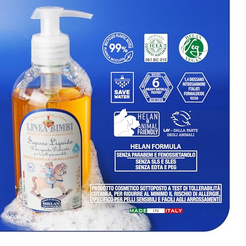 Helan Linea Bimbi Bio Gentle Baby Body Wash with Dispenser 300ml