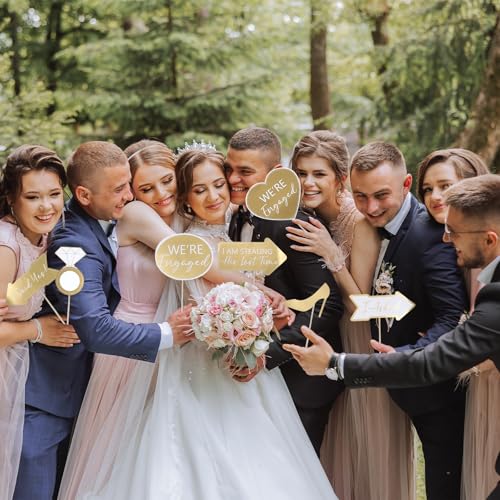 40Pcs Engagement Photo Booth Props - Fun Party Decorations