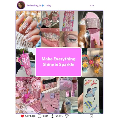 HANEVEAR 33,000 PCS Bedazzling Rhinestone Kit - 32 Colors & Tools