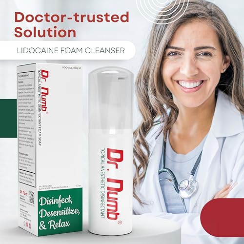 Dr. Numb 4% Lidocaine Foam Soap - Fast-Acting Pain Relief, 1.7 oz