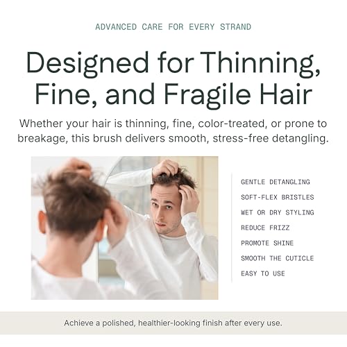 KeraFactor KeraSmooth Detangling Brush for Fine and Thinning Hair