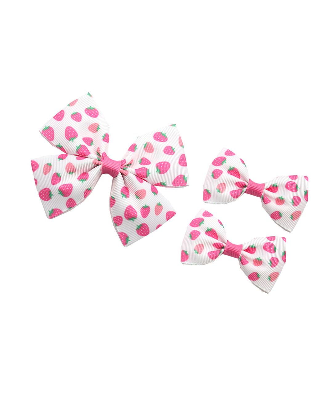 Strawberry Snap Clips Baby Girls Fruit Hair Bow Clips Strawberry Hair Ring Tie BBW24