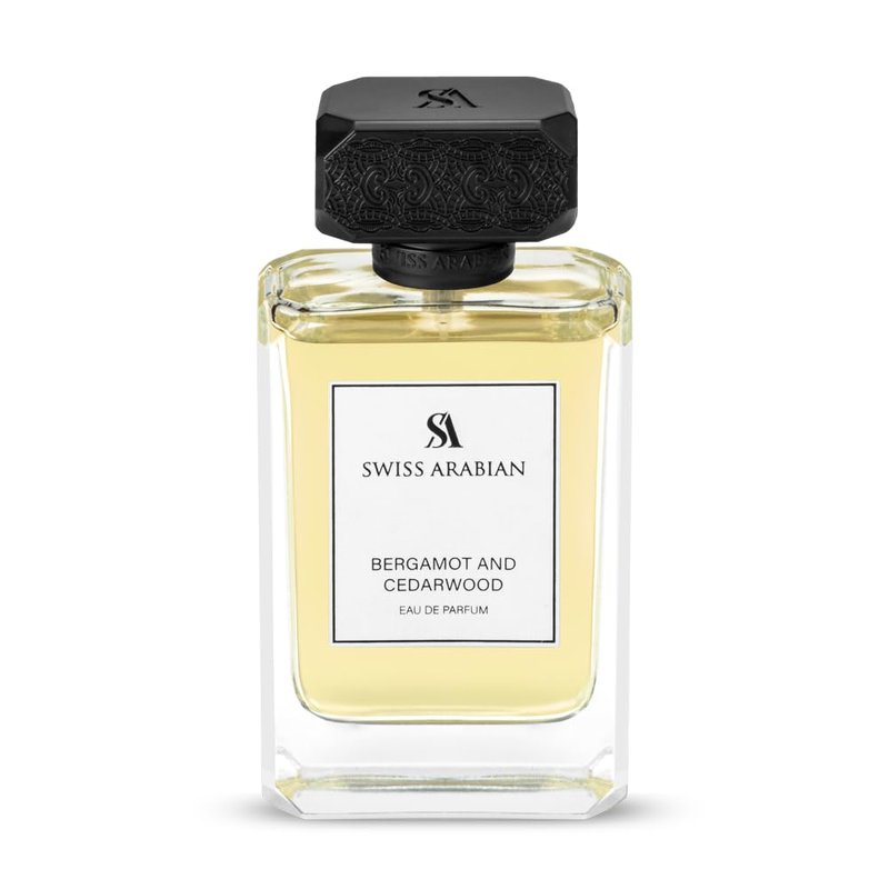 Swiss Arabian Bergamot and Cedarwood - Arabian Perfume for Men - Long-Lasting Cologne for Men - Eau de Parfum - Citrus, Woody Fragrances - 3.4 oz