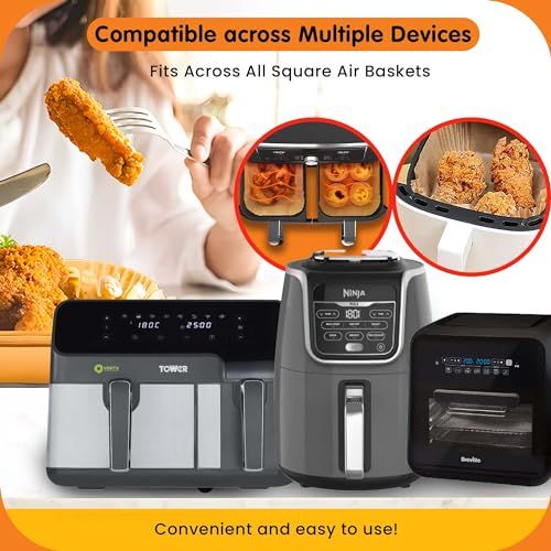 UrbanAir 9-Inch Air Fryer Paper Liners - 125pcs Non-Stick Parchment