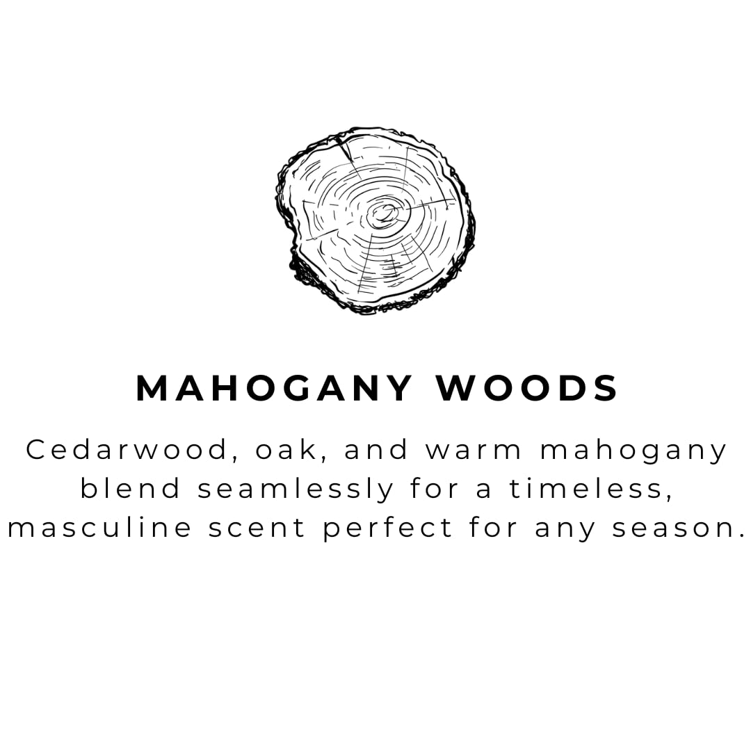 River Birch Mahogany Woods Scented Hand Soap - Moisturizing Vegan Formula | 16 Fl Oz Amber Glass Dispenser
