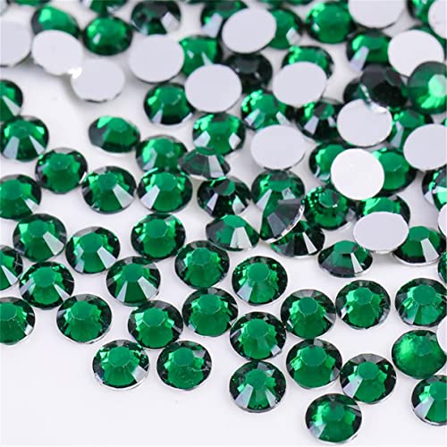 3000 Pieces Dark Green 3mm Flatback Rhinestones for Nail Art & Crafts