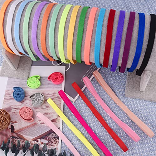 Duufin Lively Color 28-Pack Non-Slip Elastic Headbands for Women Men Girls – Sports & Exercise Hairbands
