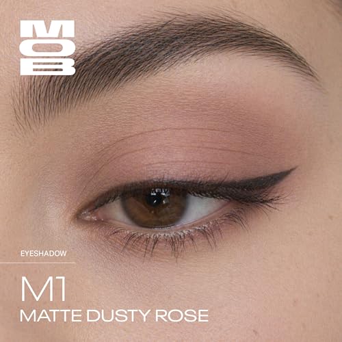 MOB Beauty Soft Matte Eyeshadow - M1 Dusty Rose, Long-Wearing Vegan Makeup