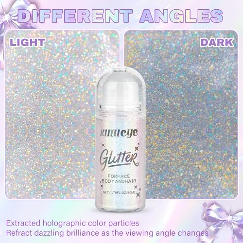 Mermaid Roll-On Body Glitter Gel - Holographic Shimmer 50ml