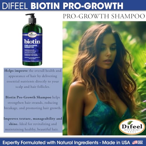 Difeel Biotin Pro-Growth Shampoo & Conditioner Set - 12 oz