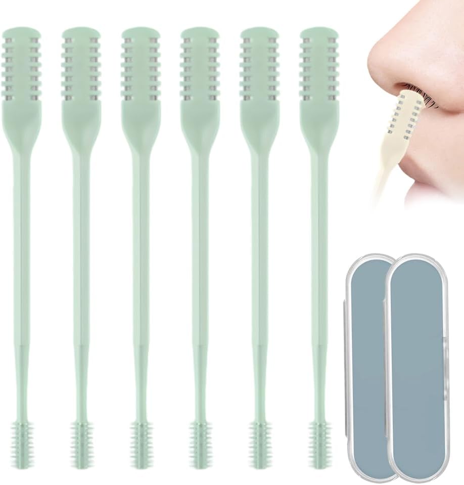 Nasal Hair Remover Tool - 360° Rotating Portable Manual Cutter | Travel Essentials, 3 PCS, Beige