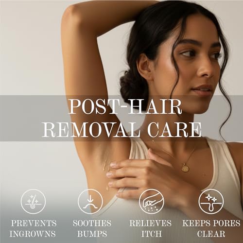 BASE LABORATORIES Ingrown Hair Treatment Oil ? Soothing After Shave Oil Prevents Ingrown Hairs, Soothes Razor Bumps for Bikini Area, Legs, Underarms, Neck, Beard & Face ? Tea Tree, Jojoba 1oz (30ml)
