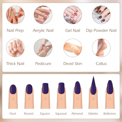 Professional Nail Drill Bits Set - 10 PCS for Acrylic & Gel Nails