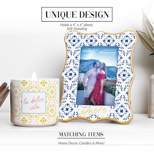 That's Amore Mediterranean Picture Frame - 6.5" x 8.25" - Stoneware Decorative Table Decor