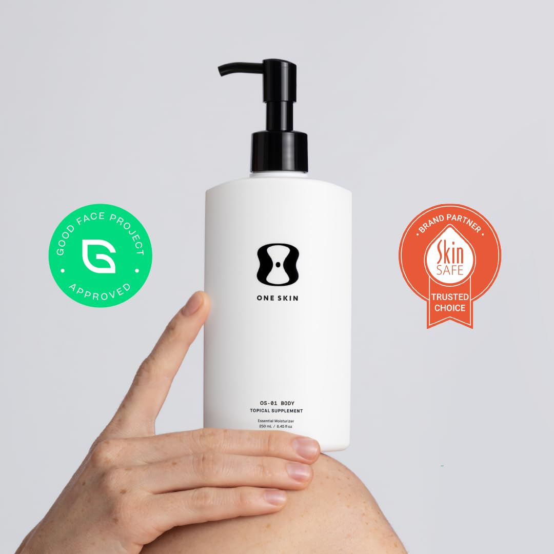 OneSkin BODY OS-01 Peptide Moisturizer - Age Reversal & Skin Longevity | Fragrance-Free, 250 mL / 8.45 oz