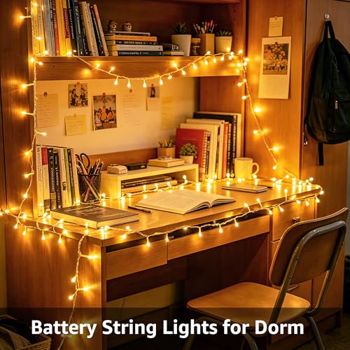 Ollny 100 LED Battery Operated Fairy Lights, 33FT Waterproof String Lights