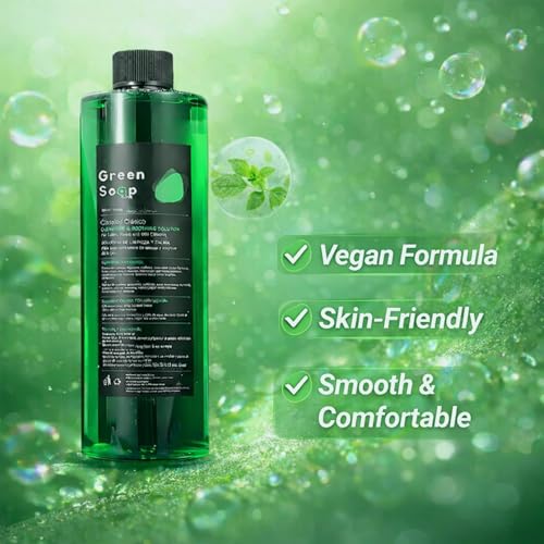 TONBAO Tattoo Green Soap Kit with 16.9oz Concentrated Cleaner & Squeeze Bottle
