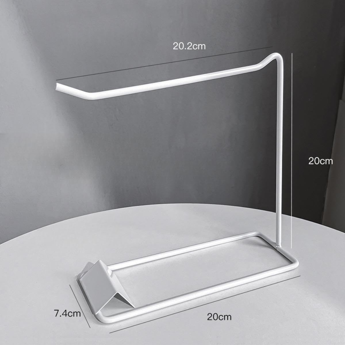 Colaxi Nail Art Display Stand Jewelry Rack Iron Shelf Multifunctional for Dressing Table Accessory 20x7.4x20cm Practice Tool, White