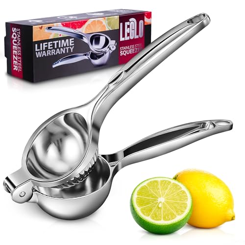 Stainless Steel Lemon Squeezer - 8.3 Inch Manual Citrus Juicer