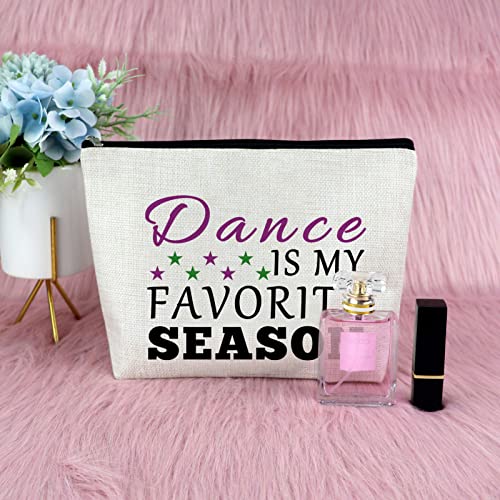 White-Dance Lovers Gift Makeup Bag by Sfodiary – Dance Lover & Teacher Appreciation Zip Cosmetic Bag