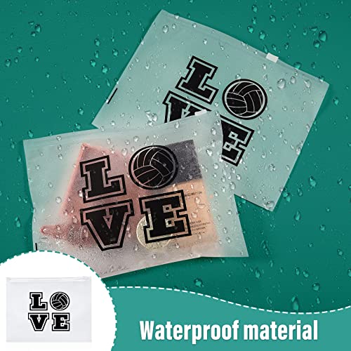50 Pack 8x6 Volleyball Makeup Bags - Waterproof EVA Sport Gift Pouch