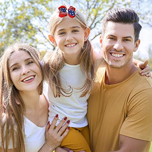 J.H LIVING 2-Pack Patriotic American Flag Hair Clips - July 4th Hair Accessories (Variation A)