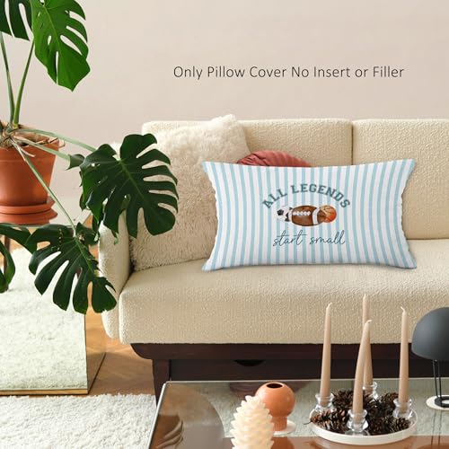 Sports-Themed Throw Pillow Cover 12x20 for Kids' Rooms