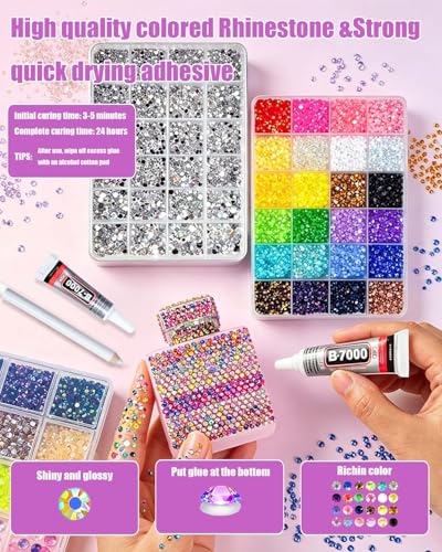VIEKIER 440,000+ Rhinestones Bedazzling Kit with 48 Colors & Accessories