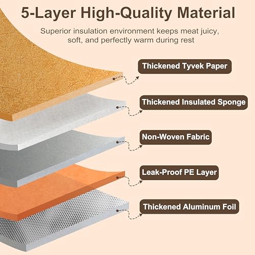 Romanticist 5-in-1 Heavy Duty Grill Accessories Set with Insulated Meat Blanket