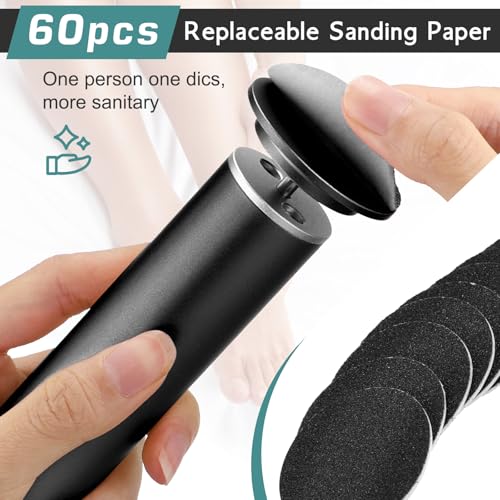 EDIFOLLY Electric Foot Callus Remover - Professional Pedicure Tool, Black