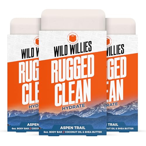 Wild Willies Natural Moisturizing Bar Soap for Men - Shea Butter & Coconut Oil