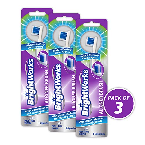 BrightWorks Aligner Brush 3-Pack for Retainers & Mouthguards