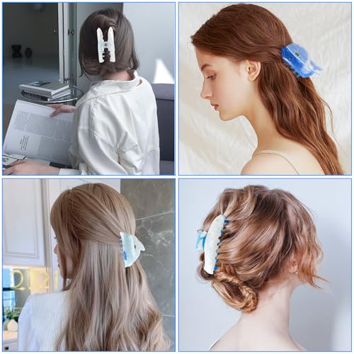 Kogcmeetl 6 Pcs Sea Animal Hair Clips - Cute Ocean Hair Accessories for Women & Girls | Marine Life Claw Clips for Thick & Thin Hair