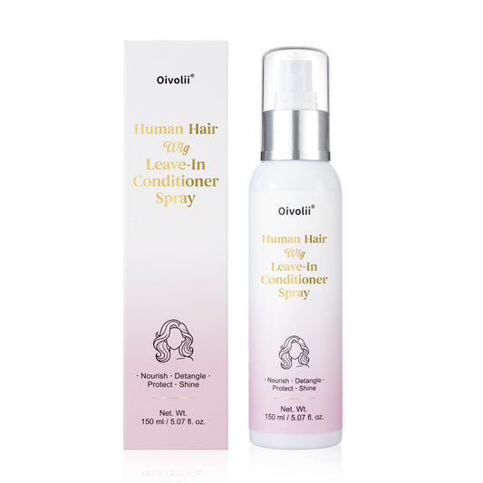 Oivolii Human Hair Wig Care Spray, Alcohol-Free Leave-In Conditioner with Argan Oil, Keratin & Silk Protein, Lightweight Detangler & Moisturizer for Shine, Frizz Control and Daily Wig Maintenance
