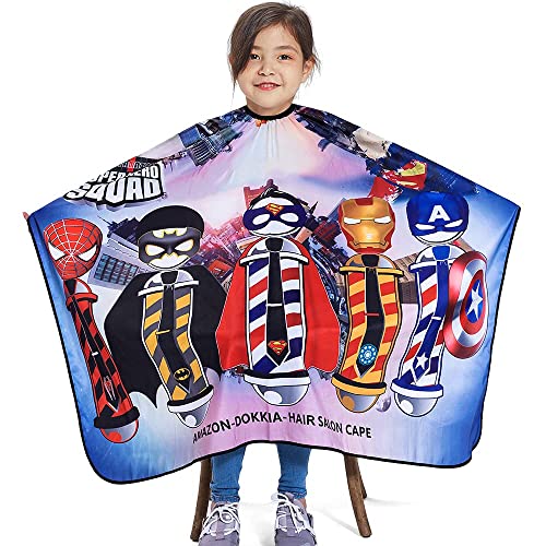Cartoon Kids Barber Cape - Kids Haircut Cover & Apron for Boys & Girls, 40x50 Inches