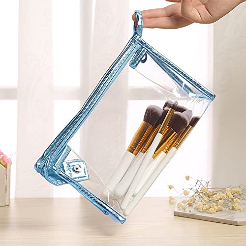 SITAKE 12-Piece Clear Waterproof Cosmetic Bags with Handles