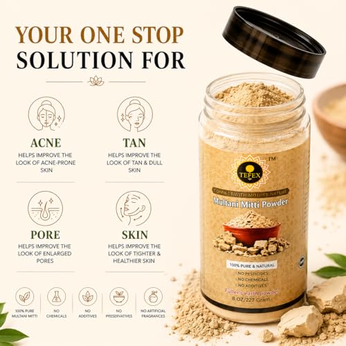 Natural Multani Mitti Powder - 227g Fuller’s Earth for Skin Detox