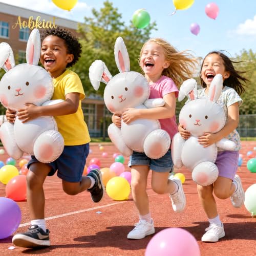 30" Extra Large Bunny Balloons - 5PCS Foil Decorations for Parties