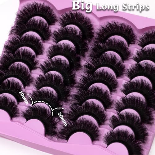 LEAFMOON Volume Cat Eye Faux Mink Lashes 20mm 8D D Curl 14 Pairs - E14p