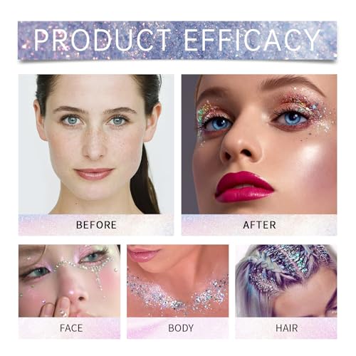 EBHDEH Gold Face and Body Glitter Stick Neon Rave Festival Makeup