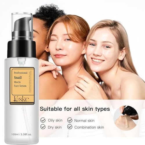 Loske Snail Mucin Serum - Hydrating & Repairing Essence for All Skin Types