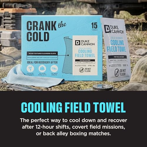 Duke Cannon Cold Shower Cooling Towels - 15 Count Box