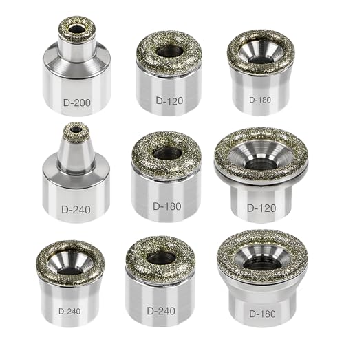 9-Piece Diamond Microdermabrasion Replacement Heads for Facial Machines